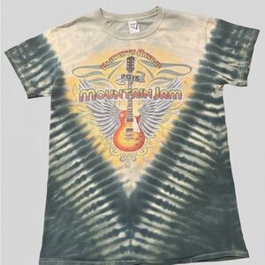 Mountain Jam 2015 Tie Dye Concert Tee Small | Distressed Jam Band Shirt